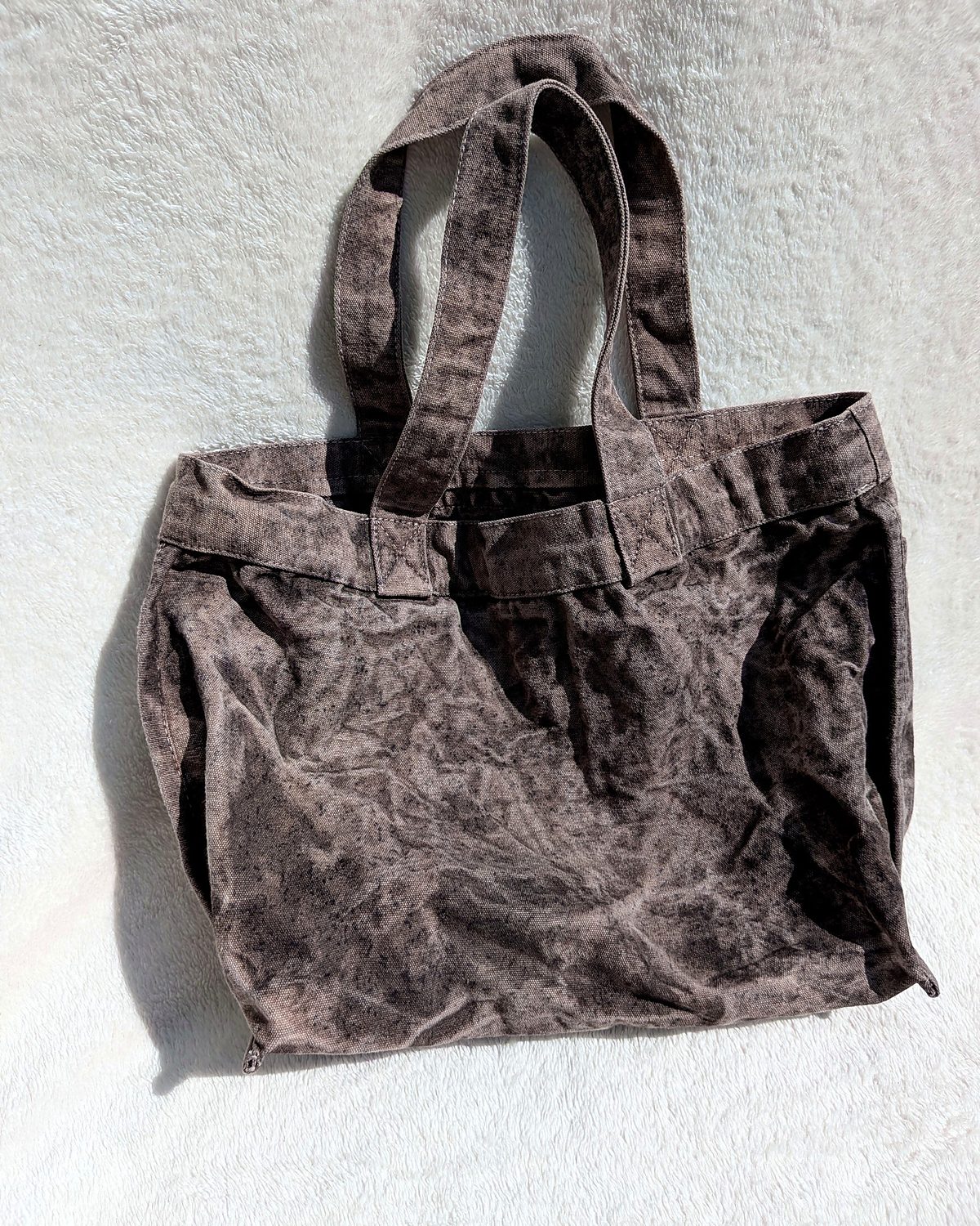 Canvas tote bag, dyed with kakishibu