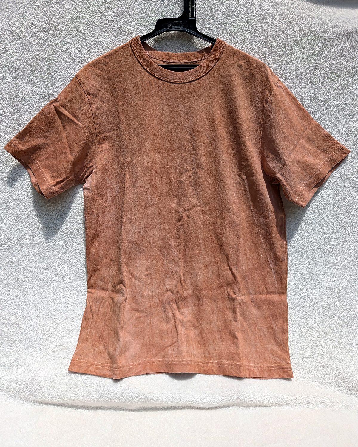 Kakishibu-dyed crew neck T-shirt